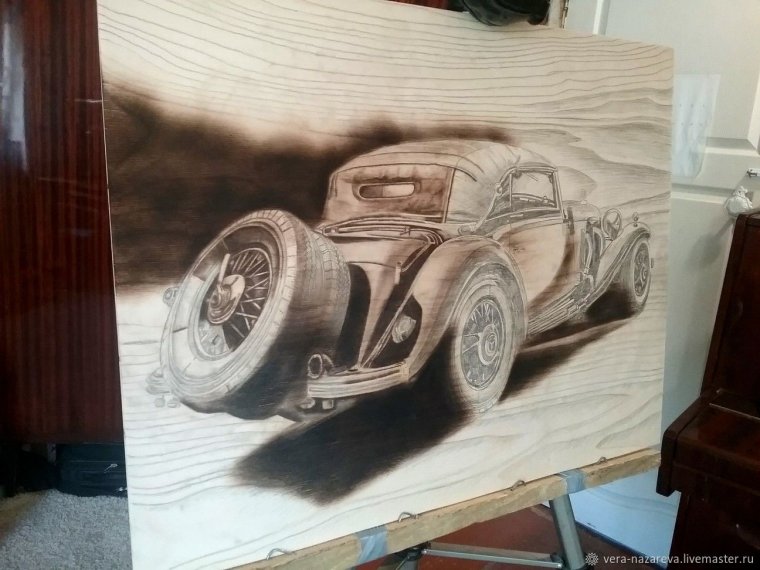 Картина Выжигание ручная работа