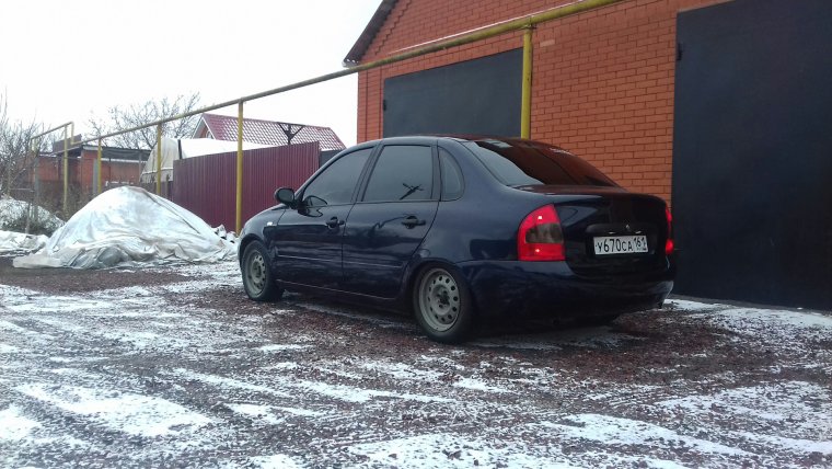 Калина седан черная заниженная