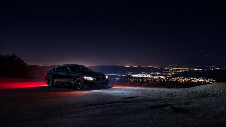 BMW m4 Black Drift Night