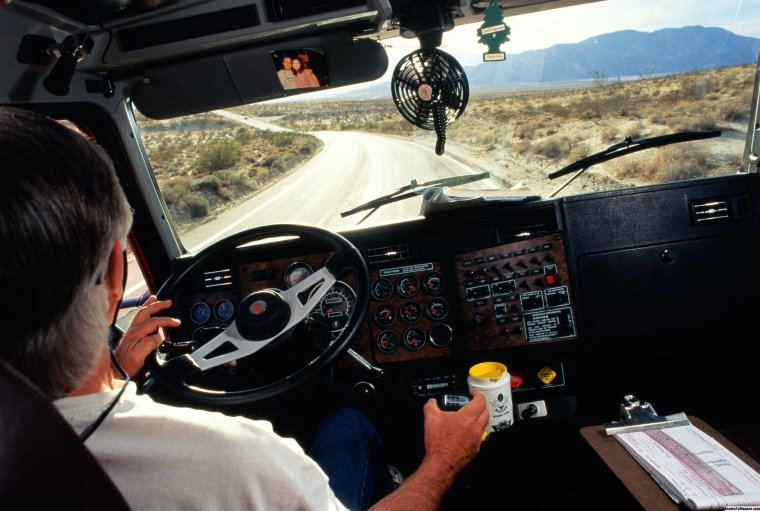 Вид из кабины водителя