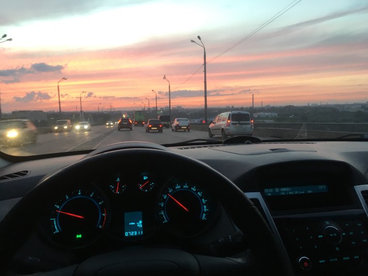 Зимний вид из Шевроле Круз