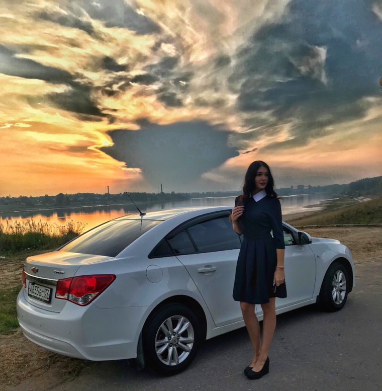 Chevrolet Cruze, с человеком