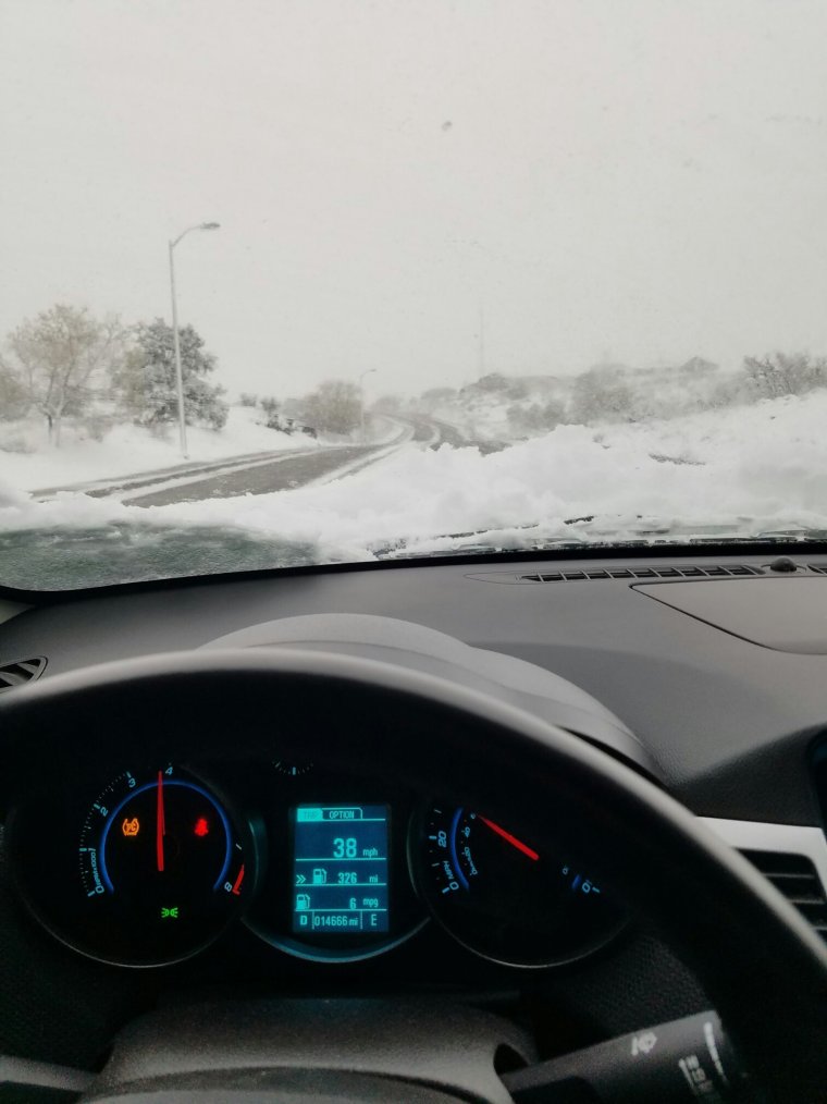 За рулем Шевроле Ланос зимой