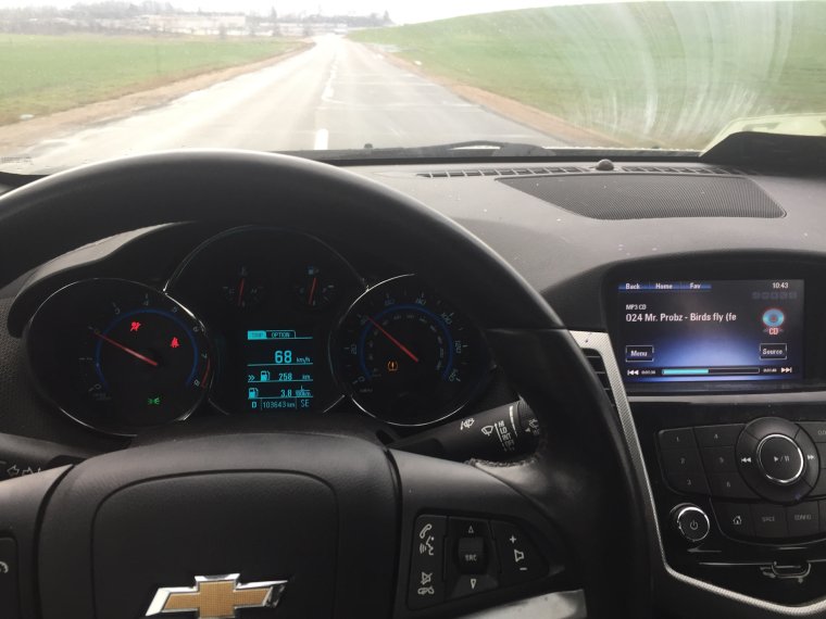 Красивый вид из за руля Шевроле