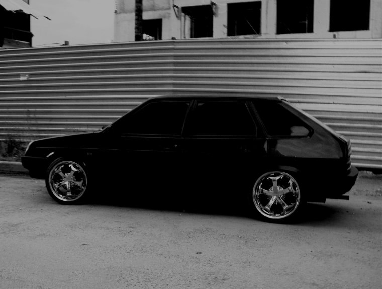 ВАЗ 2109 черная тонированная бандитская