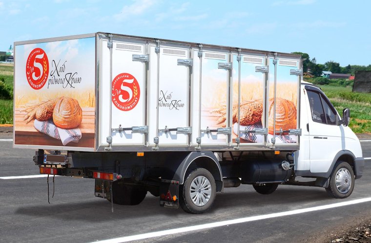 Брендирование авто хлеб