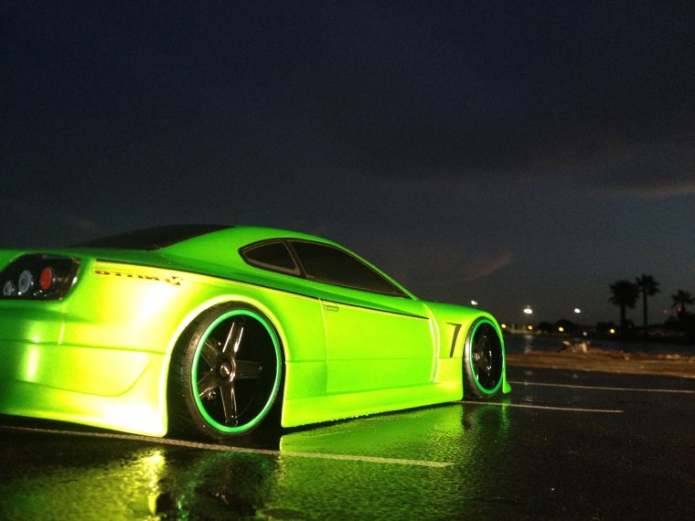 Nissan Silvia s14 неоновая салатовая