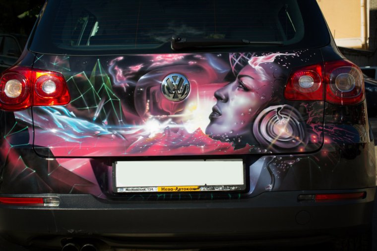 Композиция из звезд аэрография