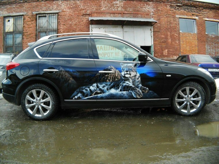 Аэрография в салоне авто