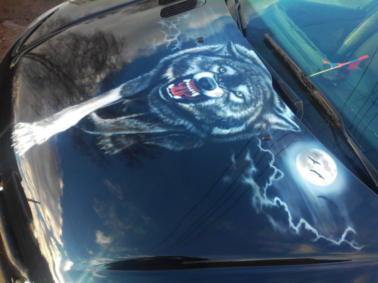 Аэрография звездное небо на авто