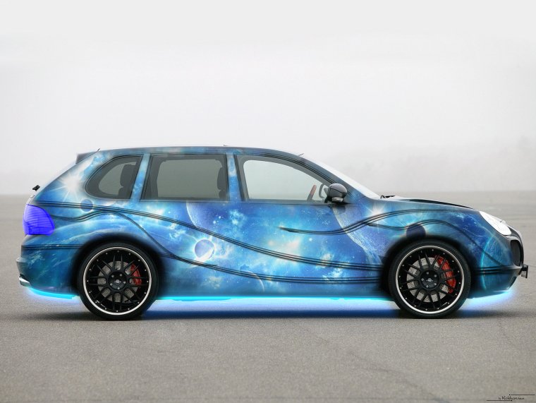 Аэрография на авто абстракция