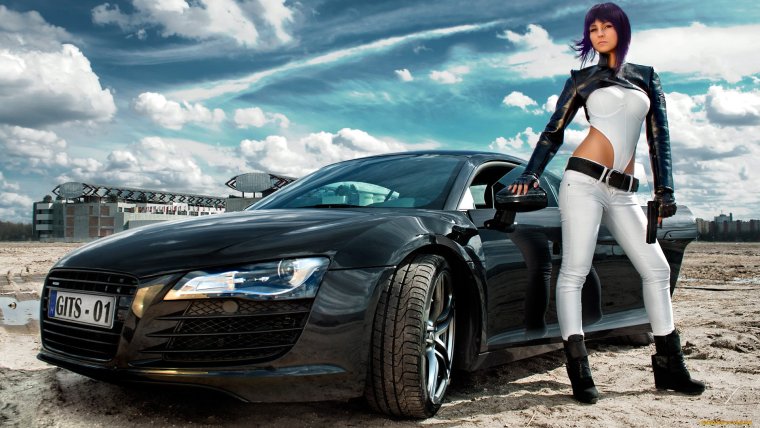 Девушки и авто 1920х1080