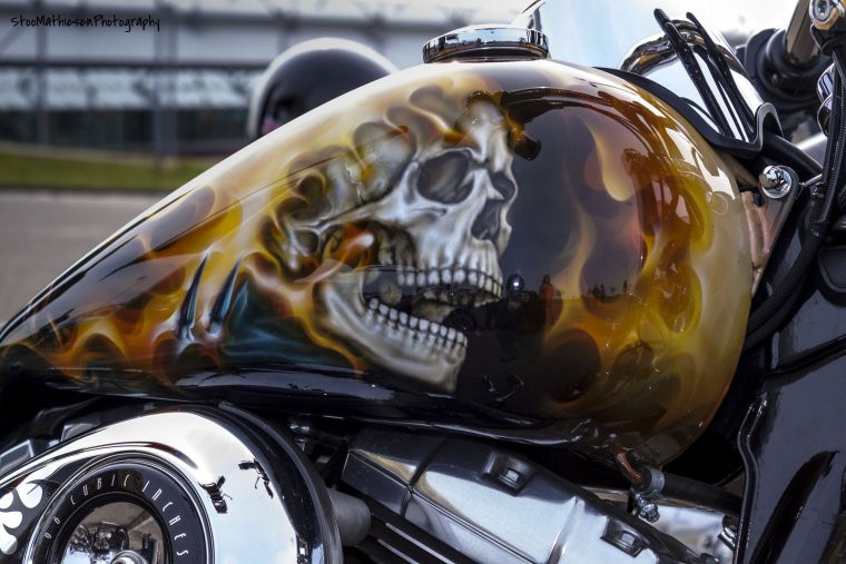 Аэрография на баке Харлей Дэвидсон