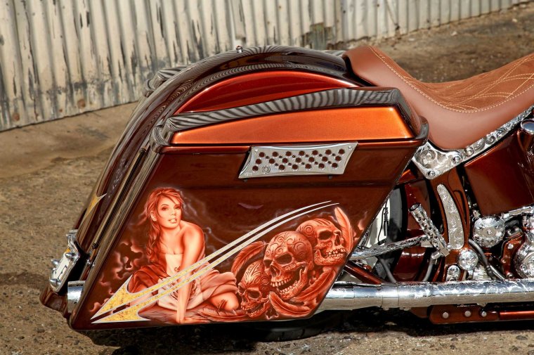 Харлей Дэвидсон кастом аэрография