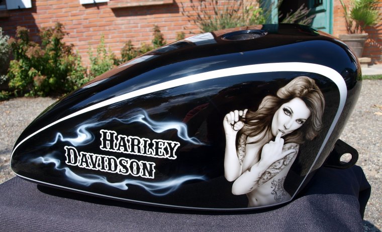 Аэрография на баке Харлей Дэвидсон