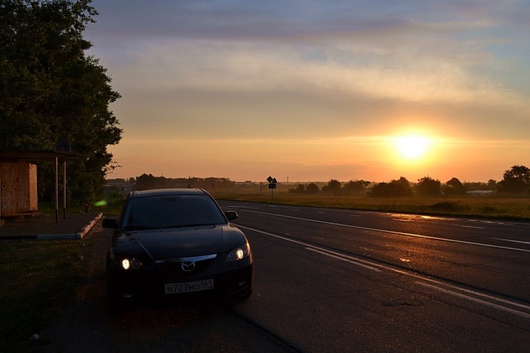Mercedes Benz AMG ночью