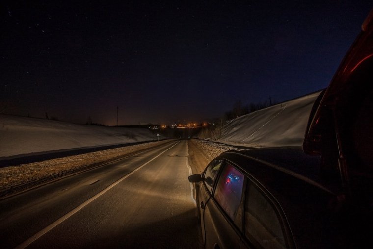 Ночной трассе