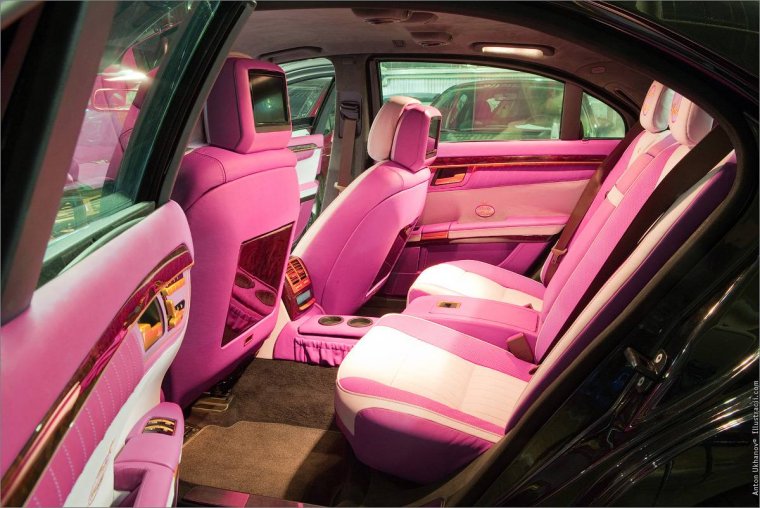 Мерседес s600 с красным салоном