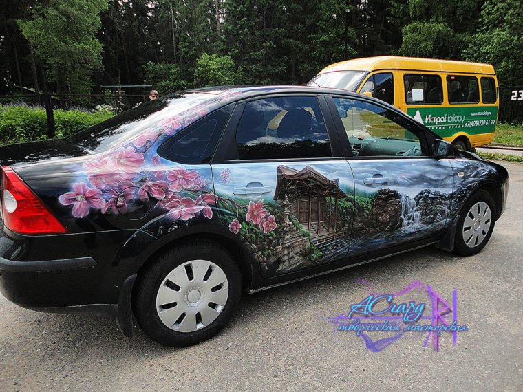 Автовинил в японском стиле