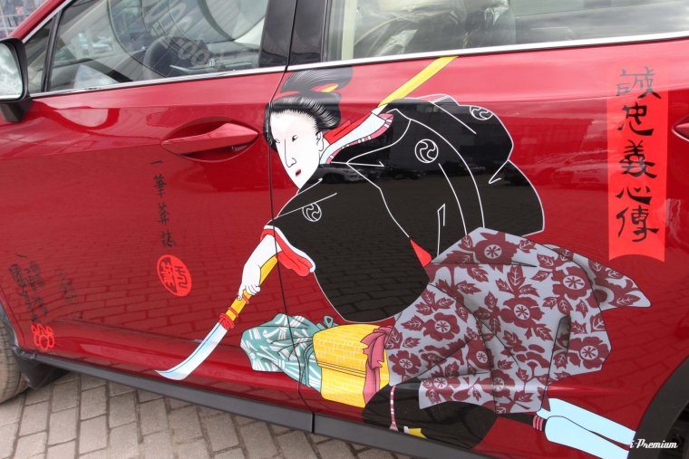 Аэрография на авто японская тематика