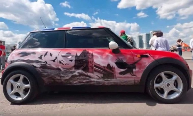 Аэрография на авто Техно