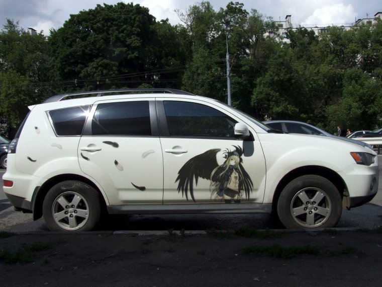 Аэрография Самурай на авто