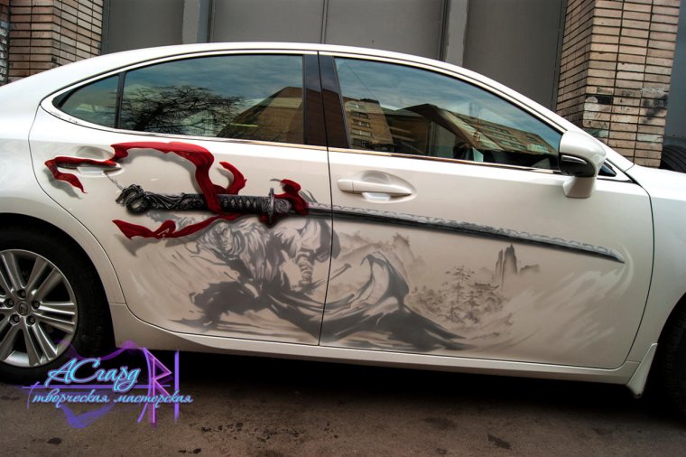 Тойота Супра 2001 с аэрографией