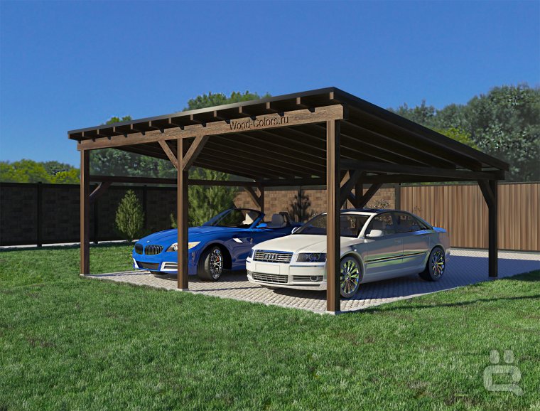 Навес на две машины