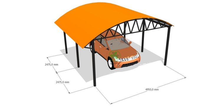 Навес для авто из пленки