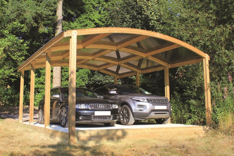 Современные автонавесы деревянные