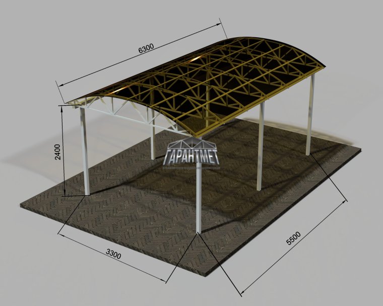 Навес на 1 машину CP-4060 Norgeshus