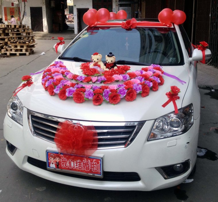 Украшение авто на свадьбу