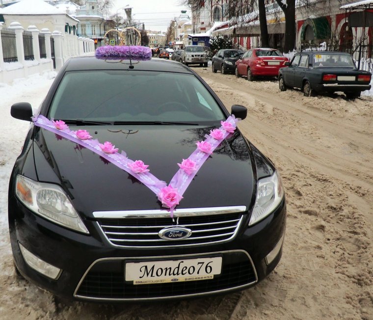 Украшение автомобиля на свадьбу