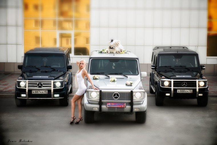 Кортеж из геликов на свадьбу