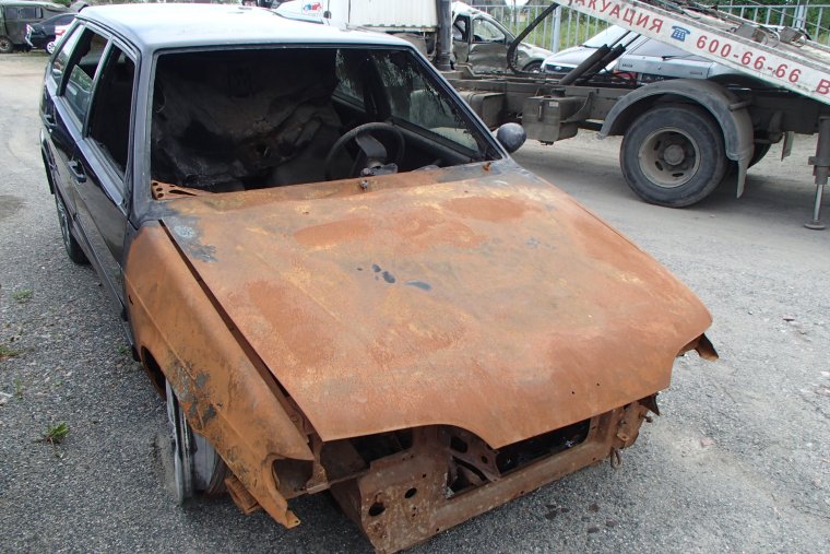 Битый ВАЗ 2114 перевертыш