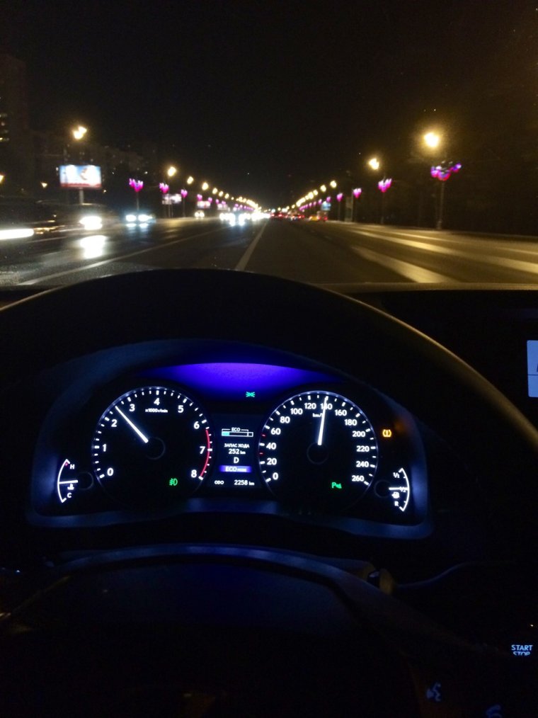 За рулем ночью