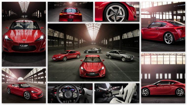 Коллаж японских автомобилей