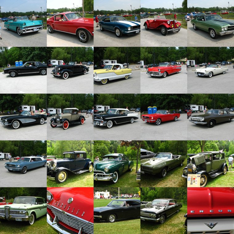 Коллаж из автомобилей разных марок