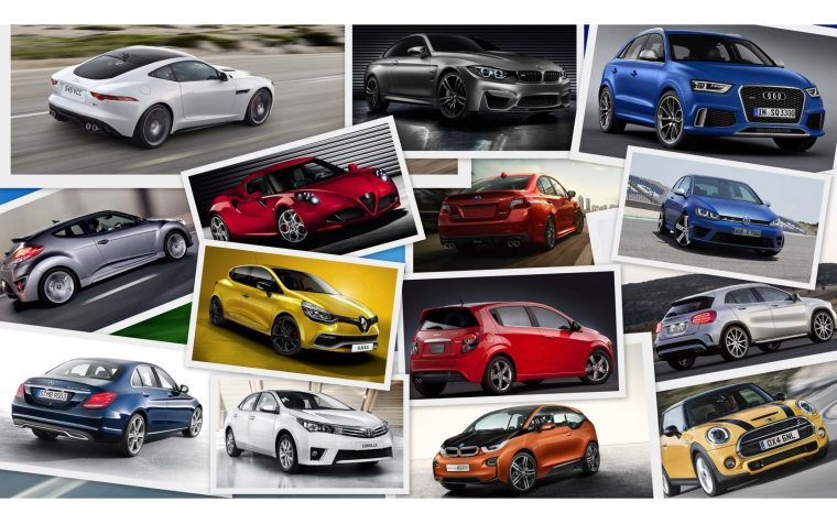 Спортивные машины коллаж