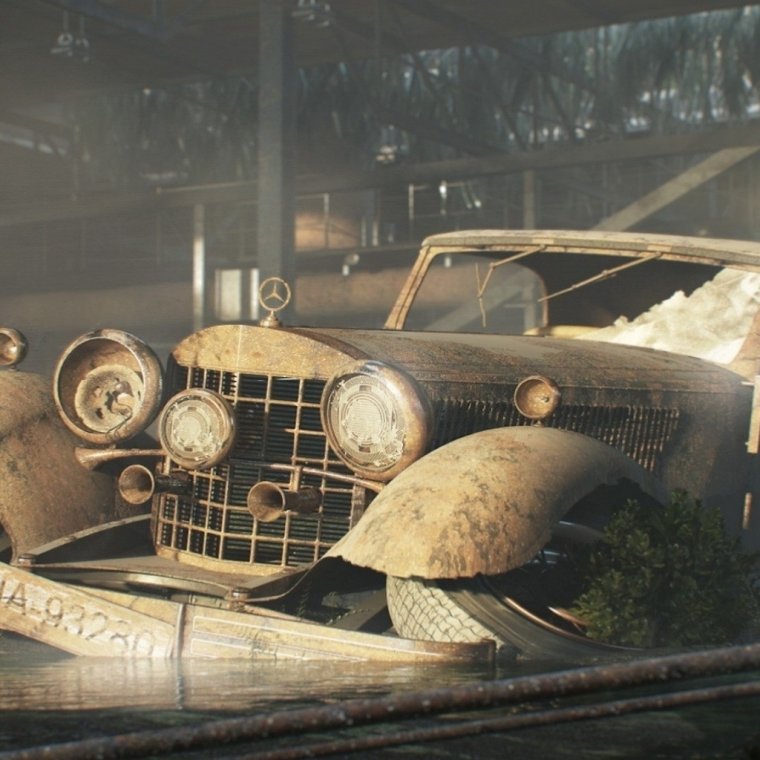 Свалка машин в стиле ретро