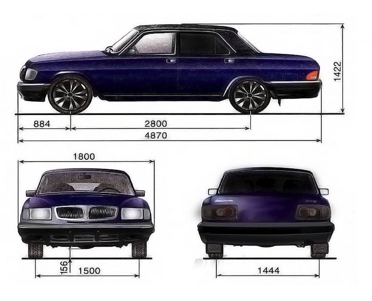 Габариты ВАЗ ВАЗ 2170 Приора