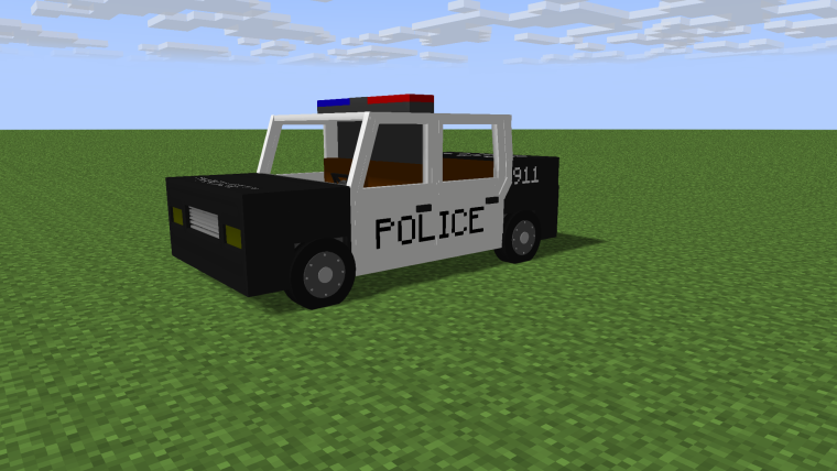 Полицейская машина в МАЙНКРАФТЕ