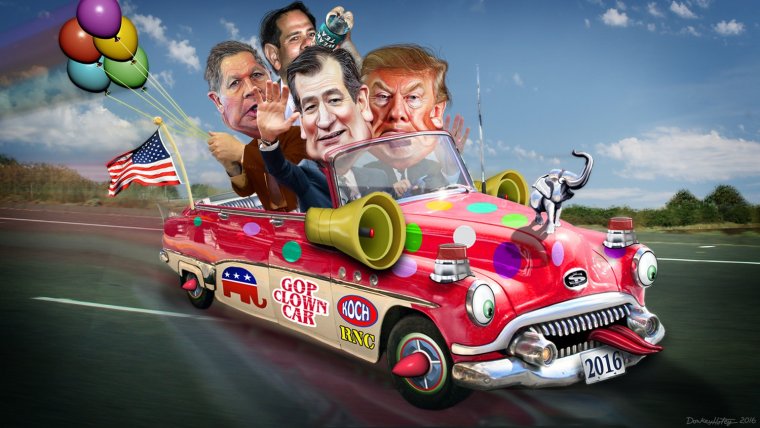 Клоун в тачке