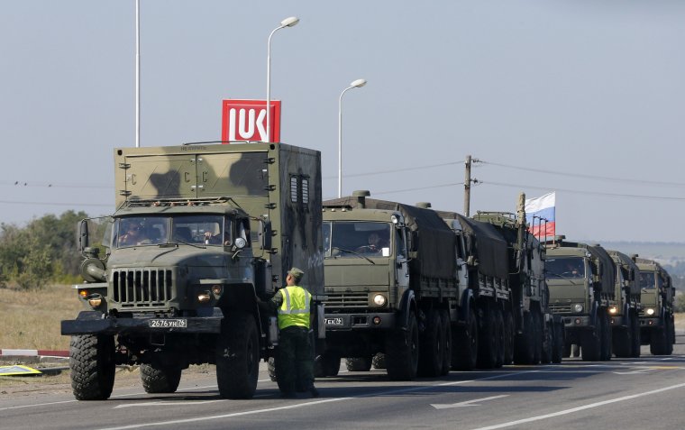 Колонна военных машин