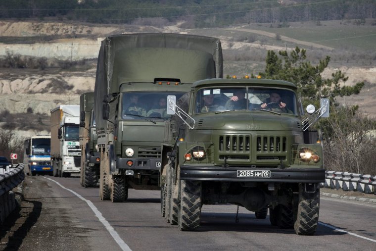 Колонна военных машин