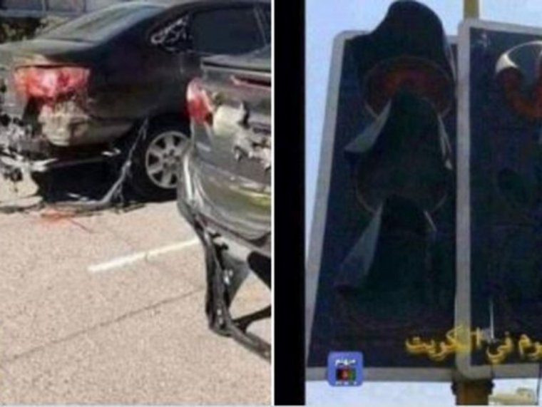 Расплавились машины от жары