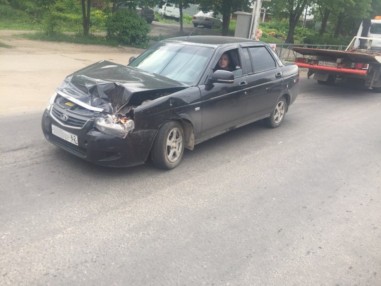 Авария Приора универсал черная