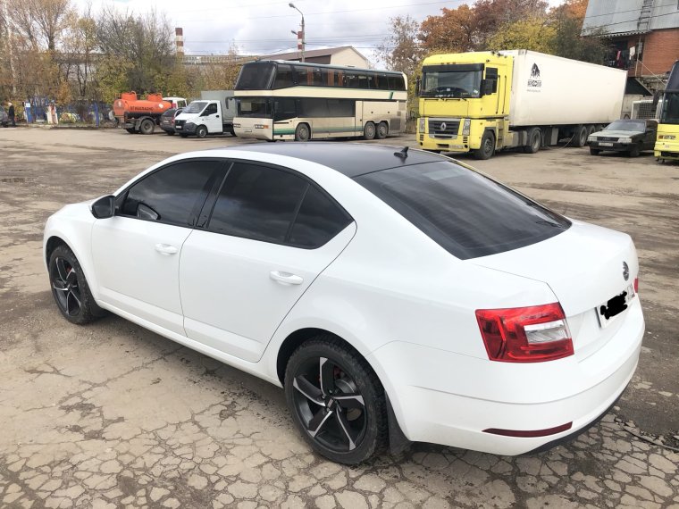 Шкода Октавия а7 белая тонированная