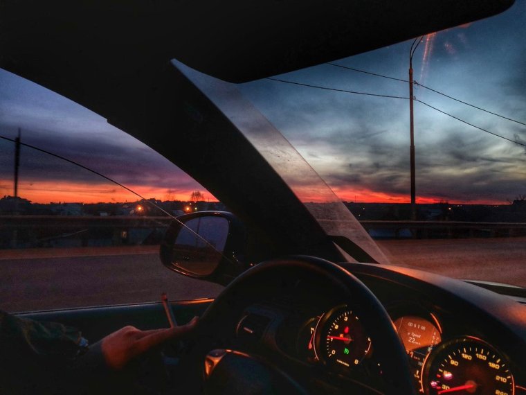 Красивый вид из машины