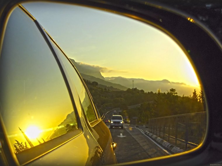 Красивый вид из машины